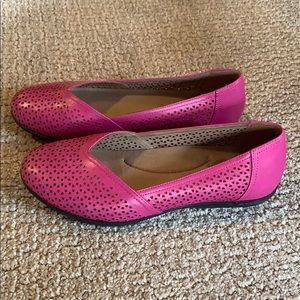 DANSKO pink leather loafers